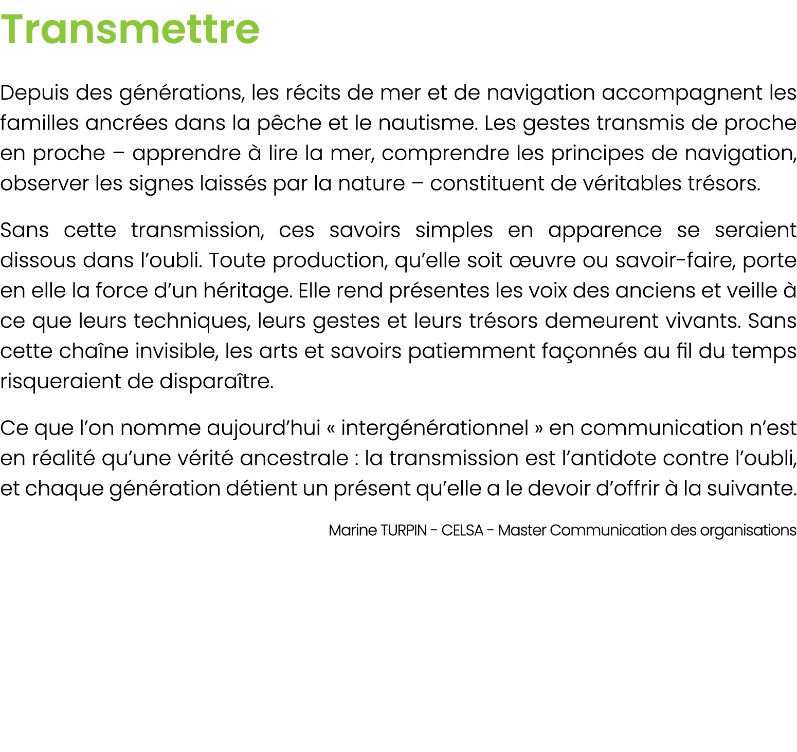 Transmettre Depuis des g n rations, les r cits de mer et de navigation accompagnent les familles ancr es dans la p ch...
